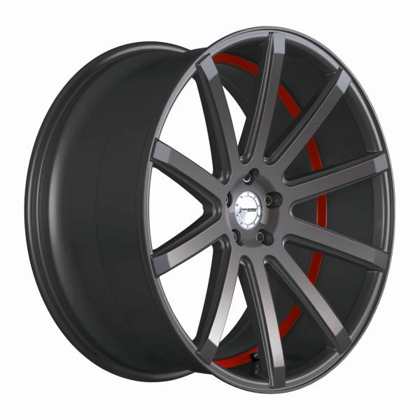 CORSPEED DEVILLE Gunmetal/ undercut Color Trim rot 9x21 5x114,3 Lochkreis